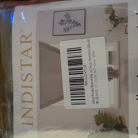 Blackout Self-Adhesive Curtain - Gray - Picture 3 of 4